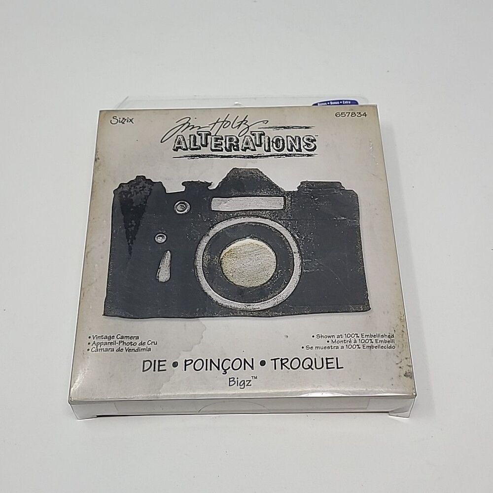 Sizzix Cutting Die Tim Holtz Alterations Vintage Camera 657834